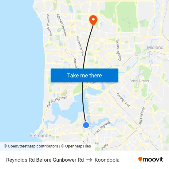 Reynolds Rd Before Gunbower Rd to Koondoola map
