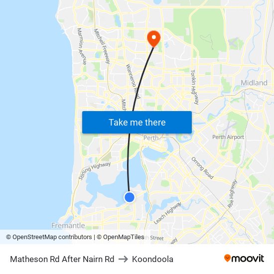 Matheson Rd After Nairn Rd to Koondoola map