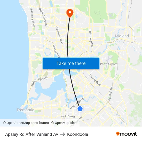 Apsley Rd After Vahland Av to Koondoola map