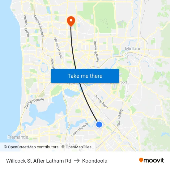 Willcock St After Latham Rd to Koondoola map
