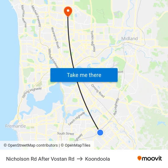 Nicholson Rd After Vostan Rd to Koondoola map