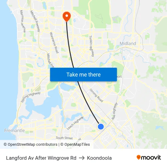 Langford Av After Wingrove Rd to Koondoola map