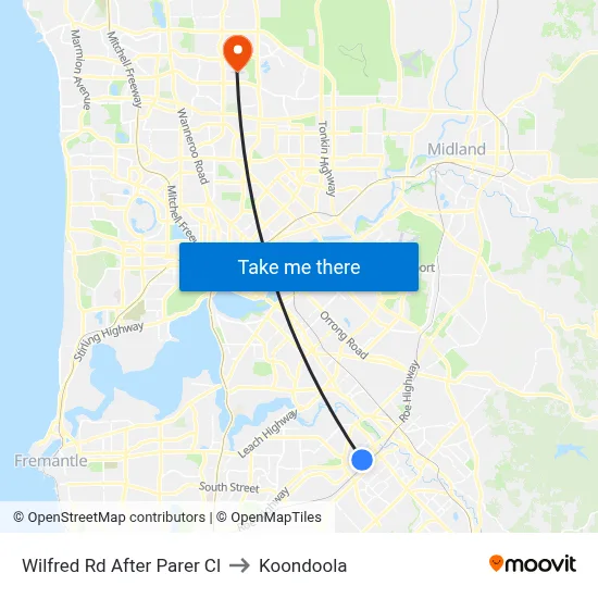 Wilfred Rd After Parer Cl to Koondoola map