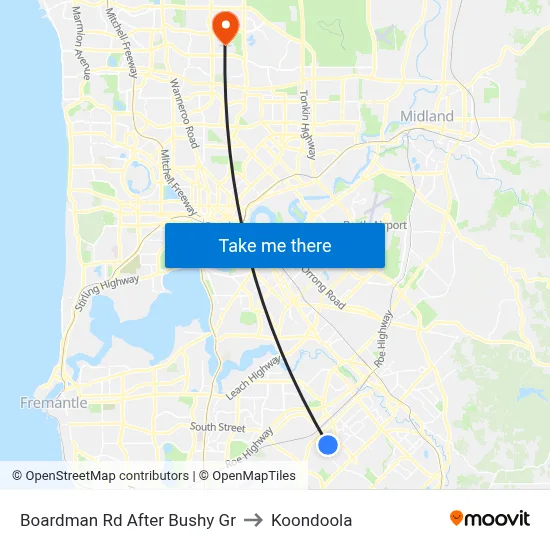 Boardman Rd After Bushy Gr to Koondoola map