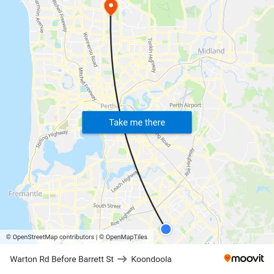 Warton Rd Before Barrett St to Koondoola map