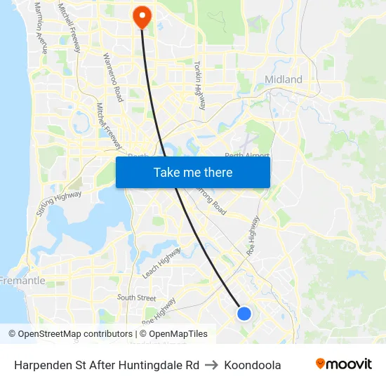 Harpenden St After Huntingdale Rd to Koondoola map