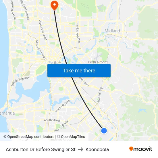 Ashburton Dr Before Swingler St to Koondoola map