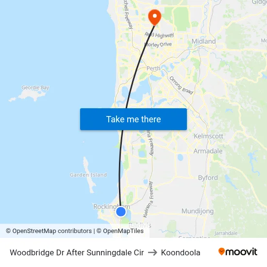 Woodbridge Dr After Sunningdale Cir to Koondoola map