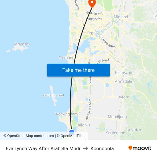 Eva Lynch Way After Arabella Mndr to Koondoola map