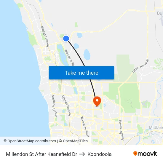 Millendon St After Keanefield Dr to Koondoola map
