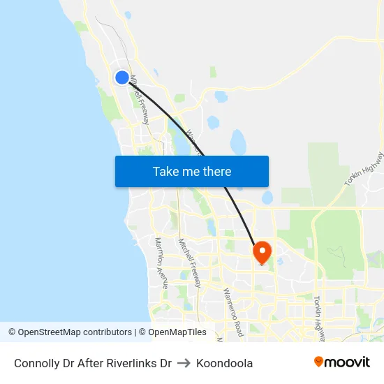 Connolly Dr After Riverlinks Dr to Koondoola map