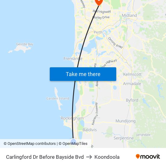 Carlingford Dr Before Bayside Bvd to Koondoola map