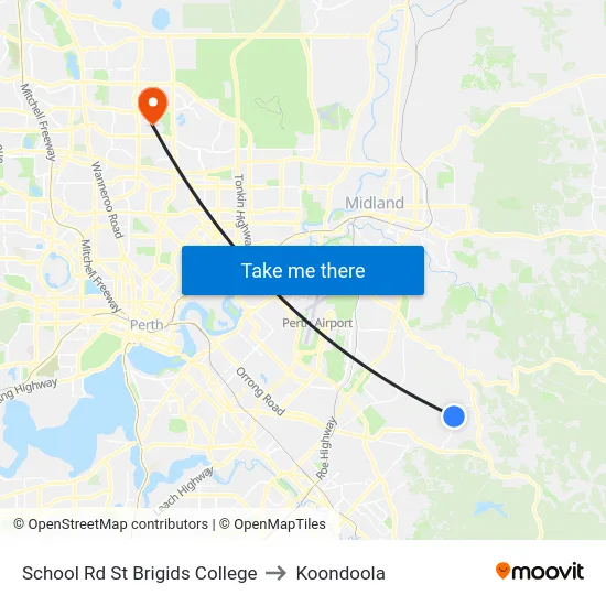School Rd St Brigids College to Koondoola map