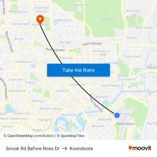 Snook Rd Before Ross Dr to Koondoola map