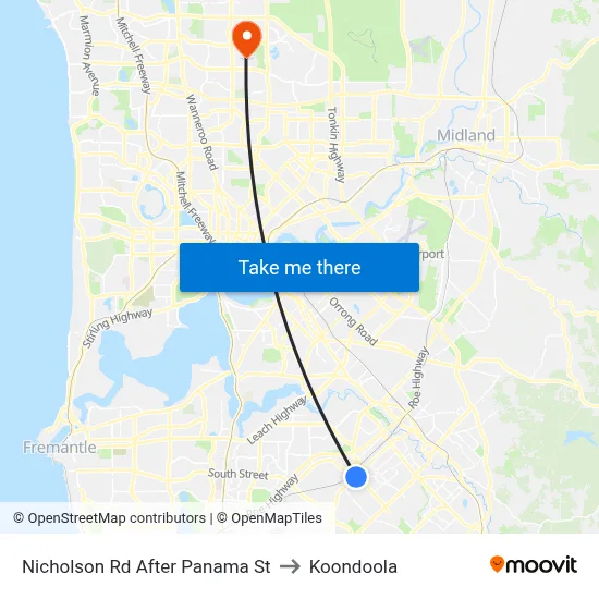 Nicholson Rd After Panama St to Koondoola map