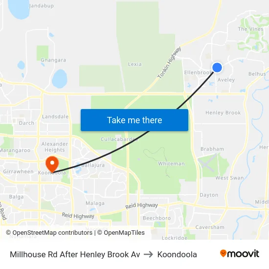 Millhouse Rd After Henley Brook Av to Koondoola map