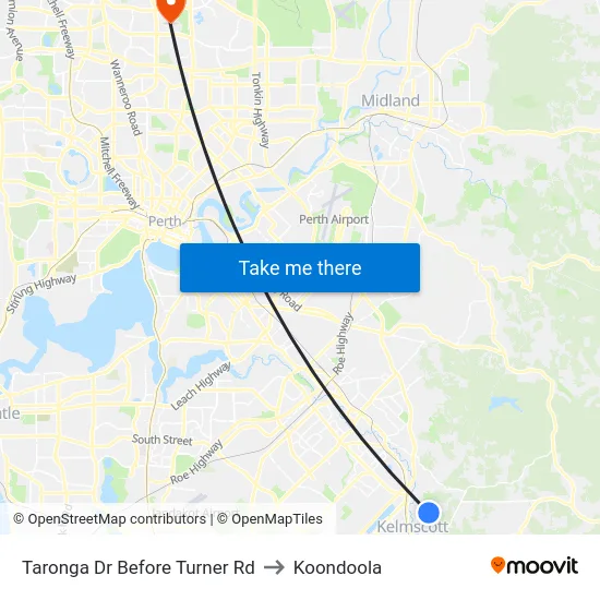 Taronga Dr Before Turner Rd to Koondoola map