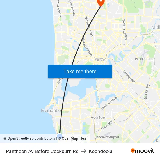 Pantheon Av Before Cockburn Rd to Koondoola map