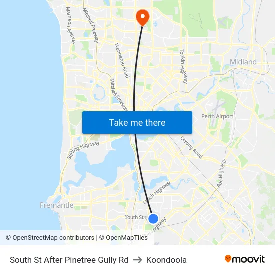 South St After Pinetree Gully Rd to Koondoola map