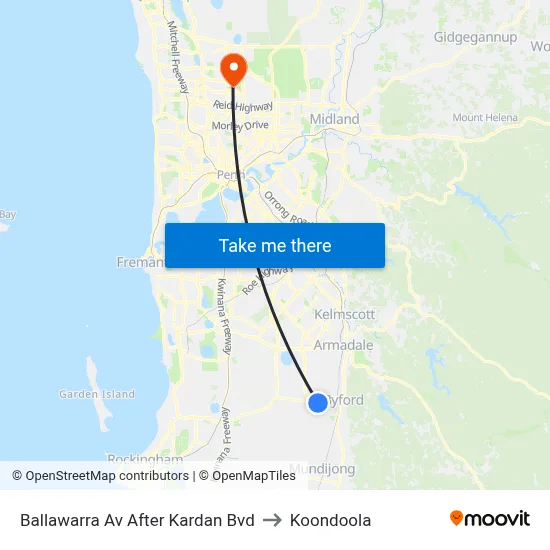 Ballawarra Av After Kardan Bvd to Koondoola map