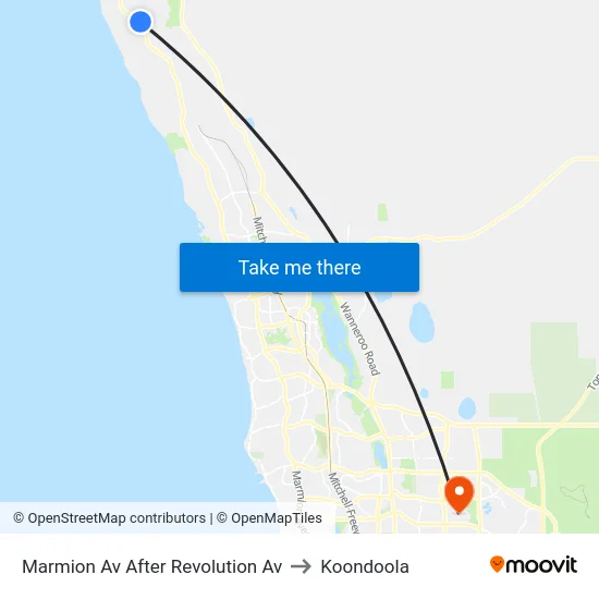 Marmion Av After Revolution Av to Koondoola map