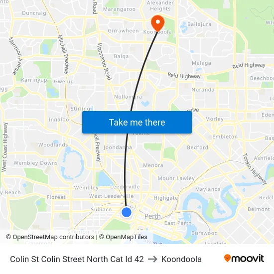 Colin St Colin Street North Cat Id 42 to Koondoola map