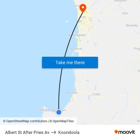 Albert St After Pries Av to Koondoola map
