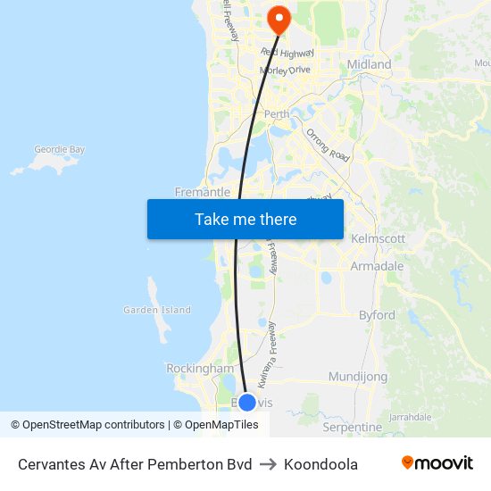 Cervantes Av After Pemberton Bvd to Koondoola map