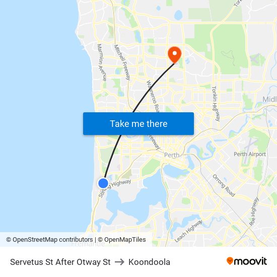 Servetus St After Otway St to Koondoola map