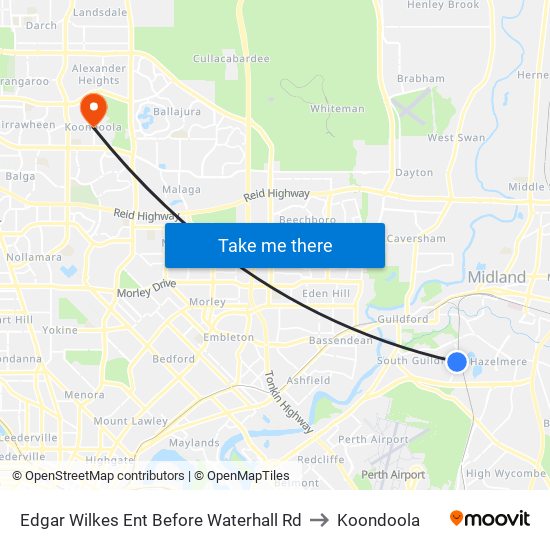 Edgar Wilkes Ent Before Waterhall Rd to Koondoola map