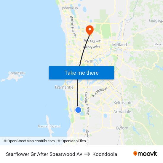 Starflower Gr After Spearwood Av to Koondoola map