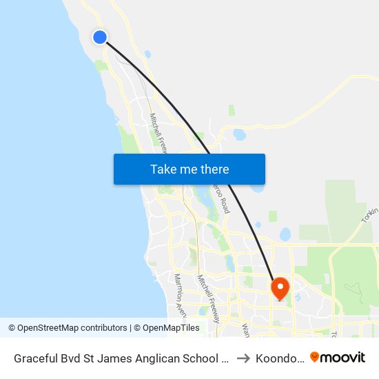 Graceful Bvd St James Anglican School - Stand 2 to Koondoola map