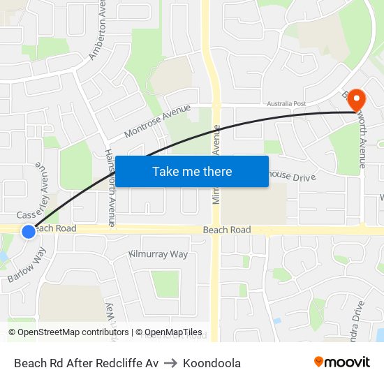 Beach Rd After Redcliffe Av to Koondoola map