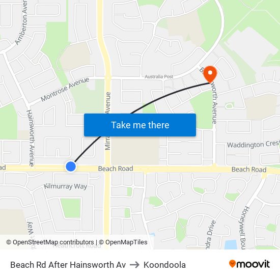 Beach Rd After Hainsworth Av to Koondoola map