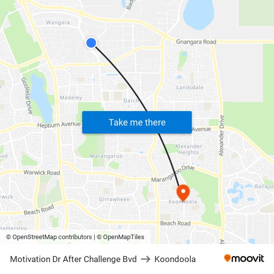 Motivation Dr After Challenge Bvd to Koondoola map