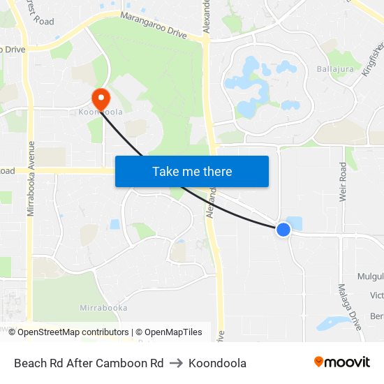 Beach Rd After Camboon Rd to Koondoola map