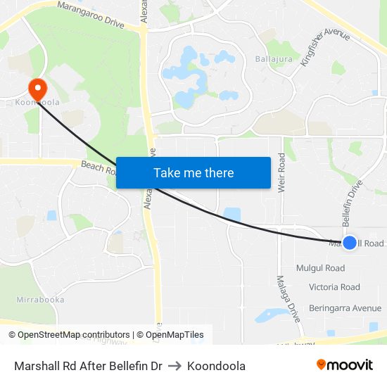 Marshall Rd After Bellefin Dr to Koondoola map