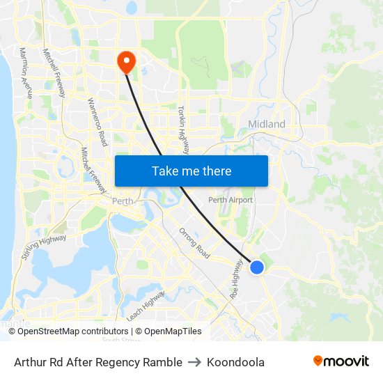Arthur Rd After Regency Ramble to Koondoola map