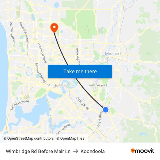 Wimbridge Rd Before Mair Ln to Koondoola map