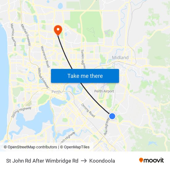 St John Rd After Wimbridge Rd to Koondoola map
