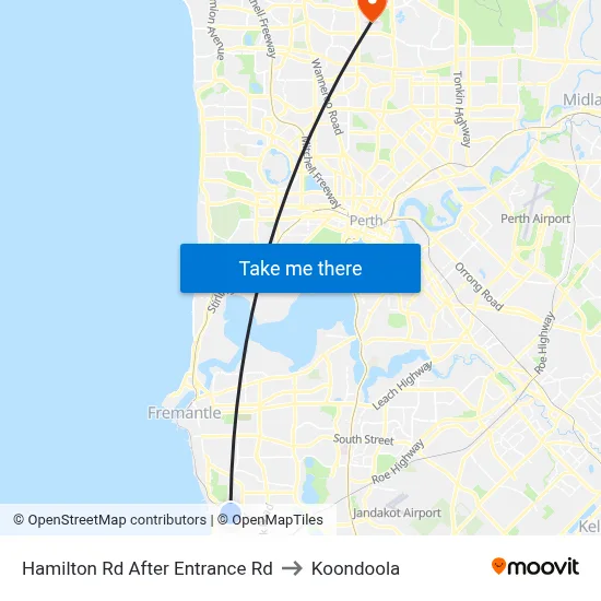 Hamilton Rd After Entrance Rd to Koondoola map