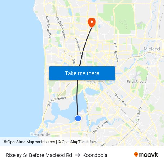 Riseley St Before Macleod Rd to Koondoola map