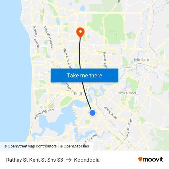 Rathay St Kent St Shs S3 to Koondoola map