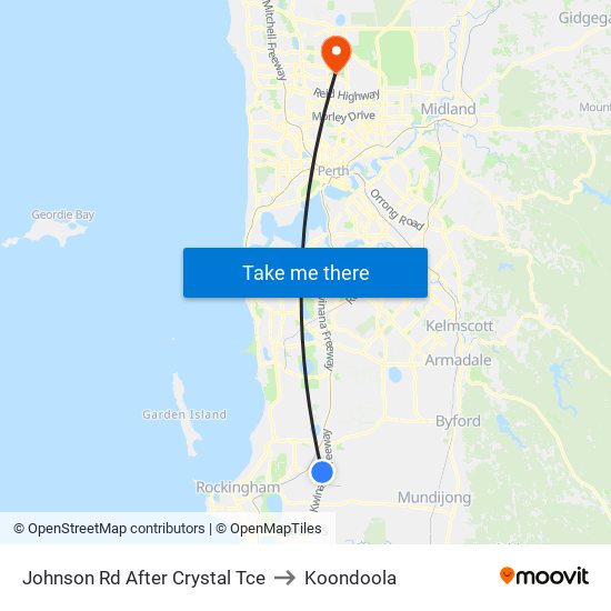 Johnson Rd After Crystal Tce to Koondoola map