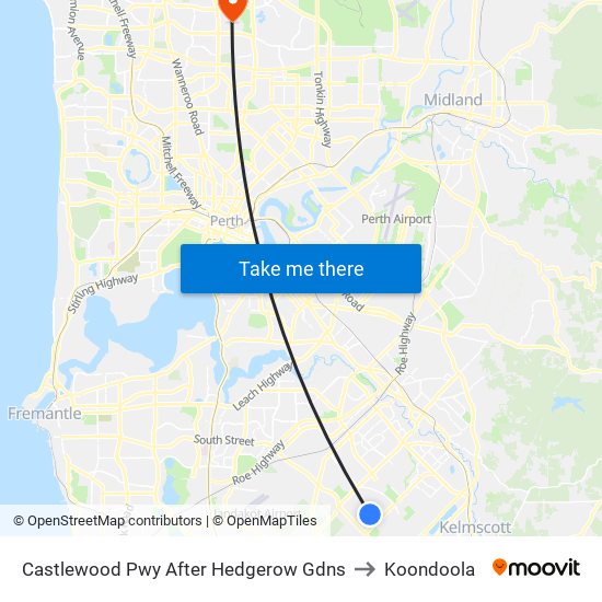 Castlewood Pwy After Hedgerow Gdns to Koondoola map