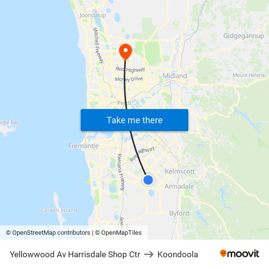 Yellowwood Av Harrisdale Shop Ctr to Koondoola map