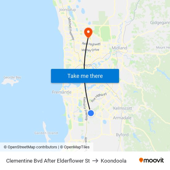 Clementine Bvd After Elderflower St to Koondoola map