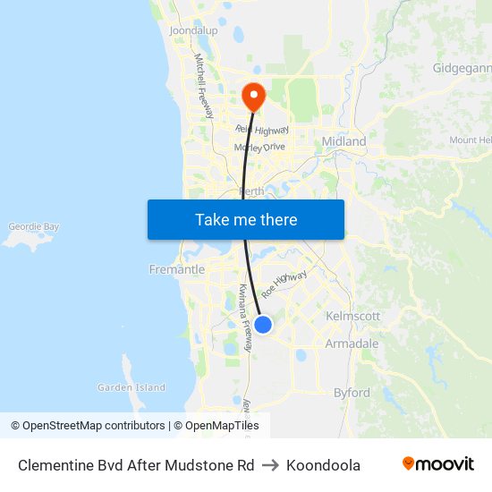 Clementine Bvd After Mudstone Rd to Koondoola map