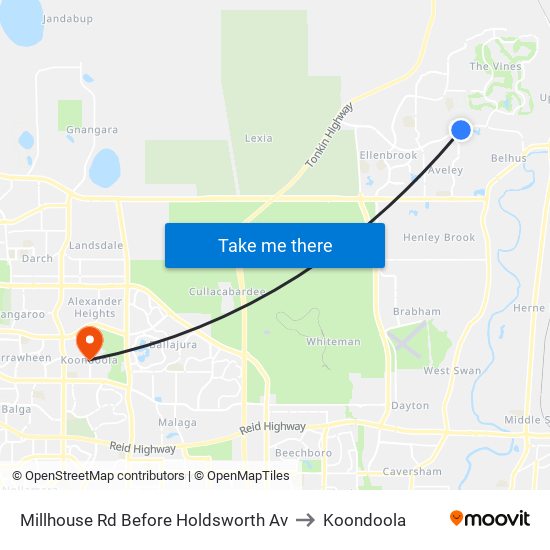 Millhouse Rd Before Holdsworth Av to Koondoola map