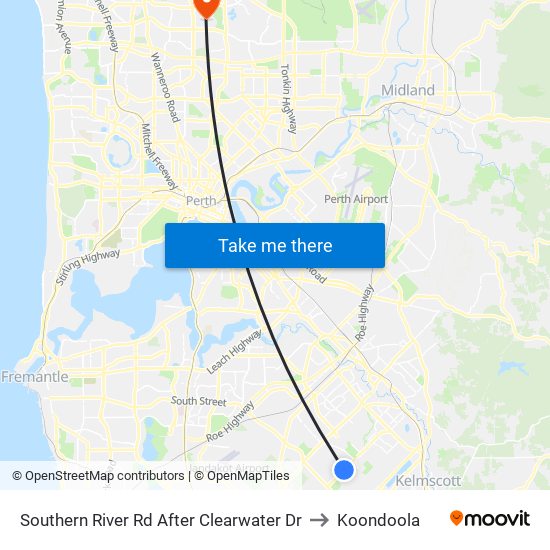 Southern River Rd After Clearwater Dr to Koondoola map